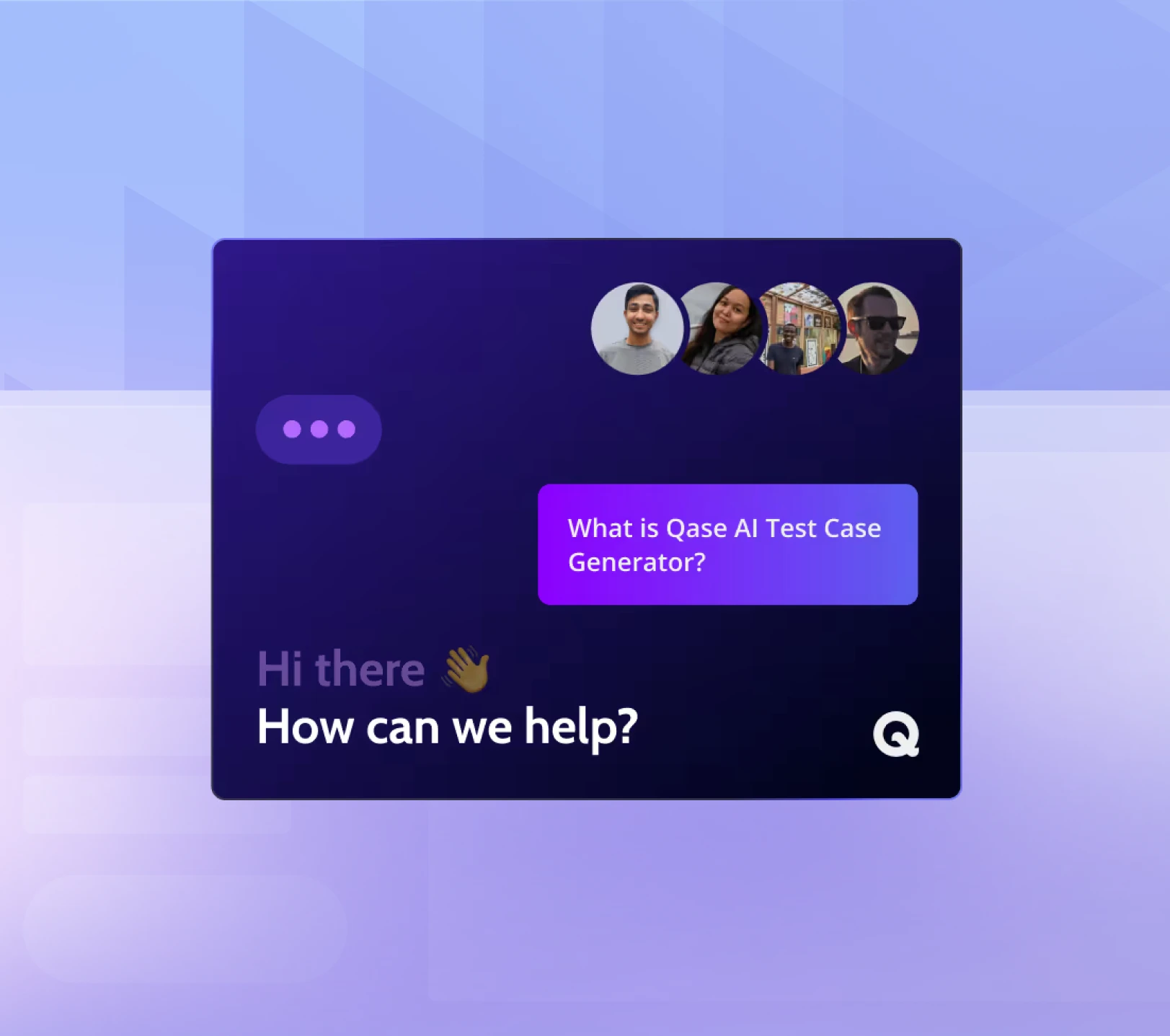 Qase support chat interface