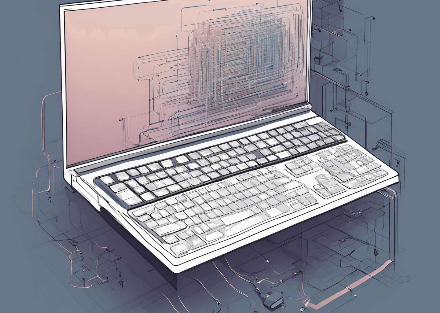 illustration of laptop computer