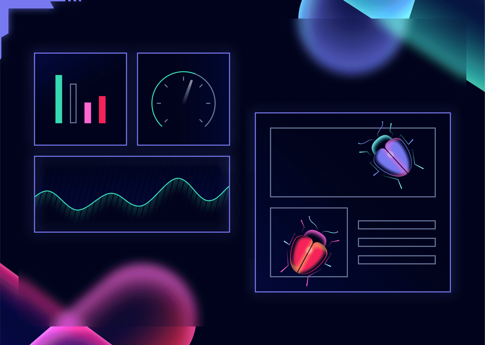 Illustration of graphs and bugs
