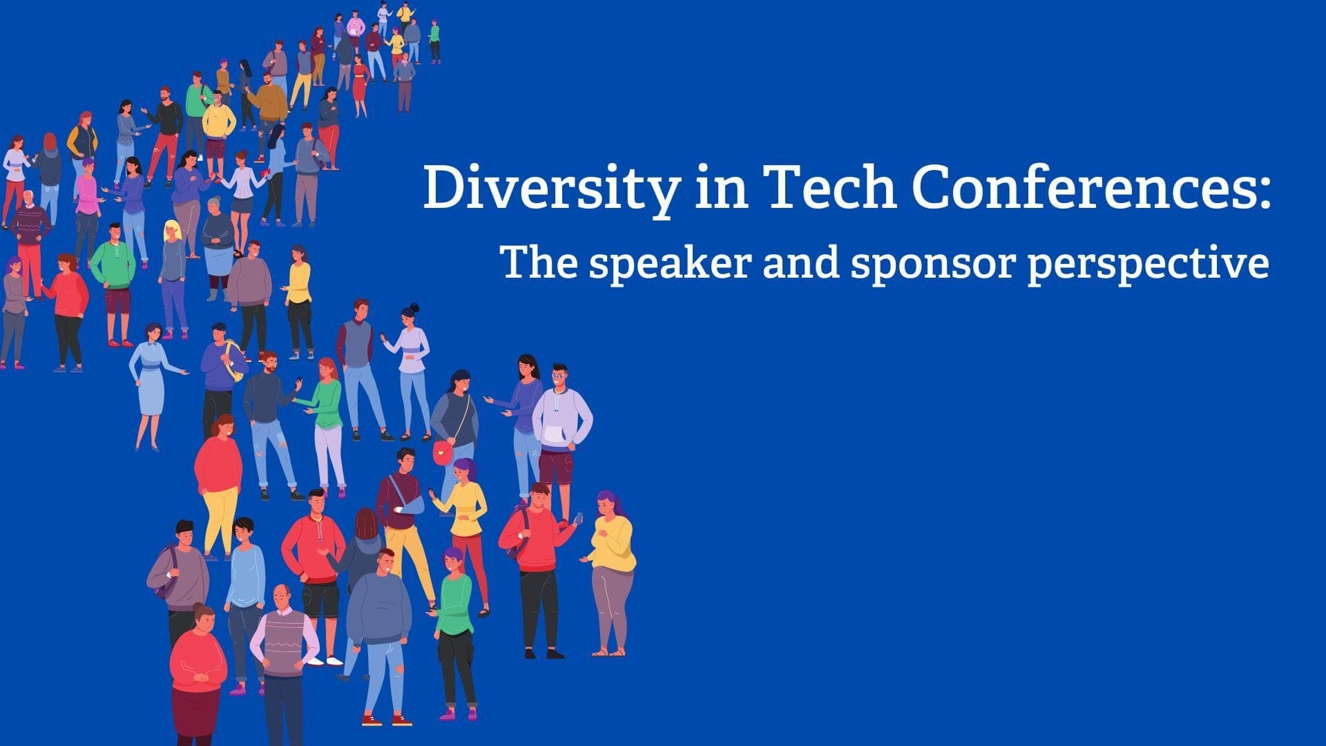Illustration of a diverse group of people talking