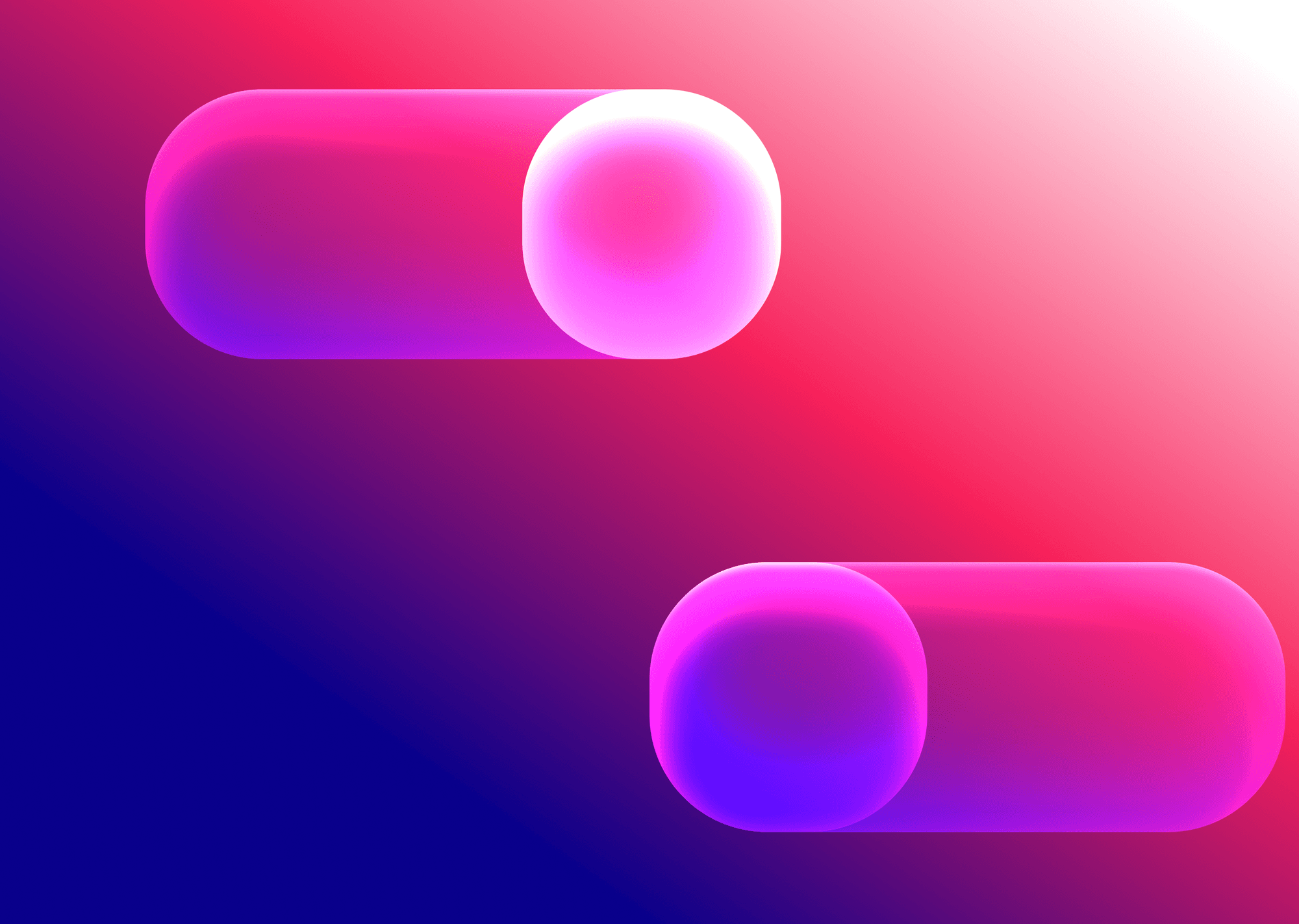 Illustration of two toggle switches