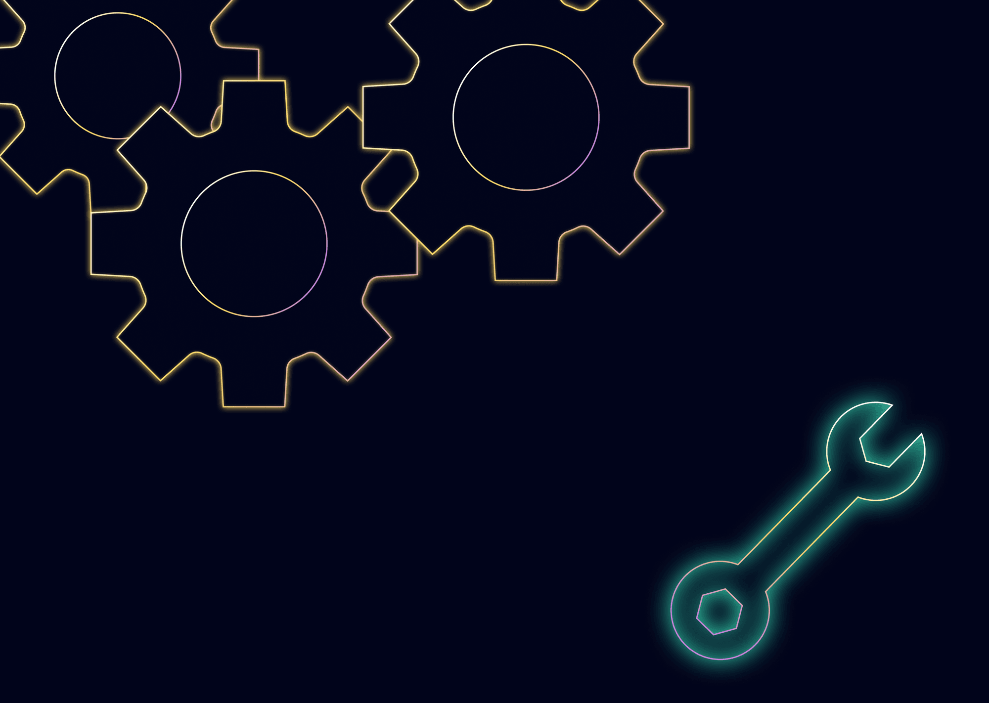 Illustration of gears and a wrench