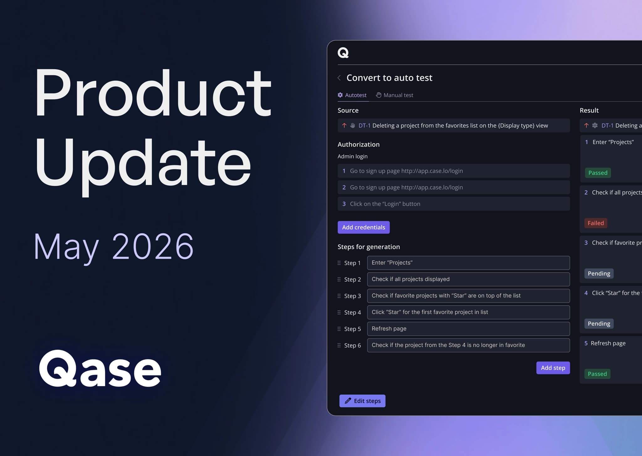 Qase Product Updates: May 2026