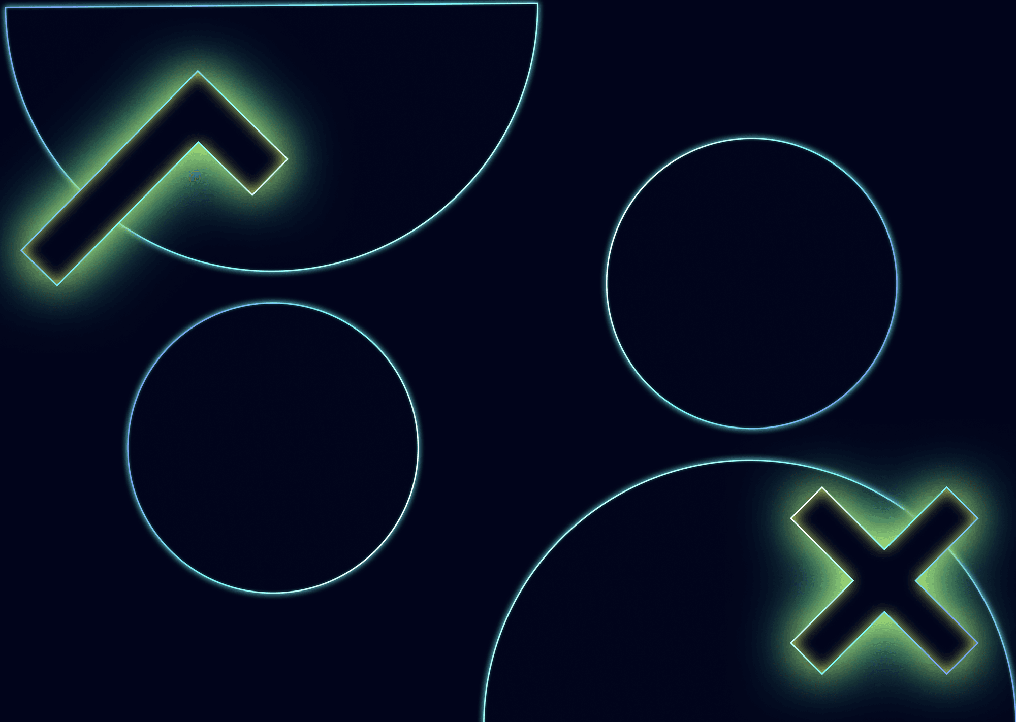 Upside down person icon with neon green glowing checkmark and right-side up person icon with neon green glowing X